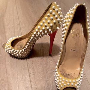 Louboutins Lady Peep Spikes.